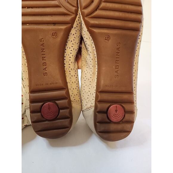 Sabrina's Ballet Flats Women's 40 9 Leather Beige - Picture 9 of 9
